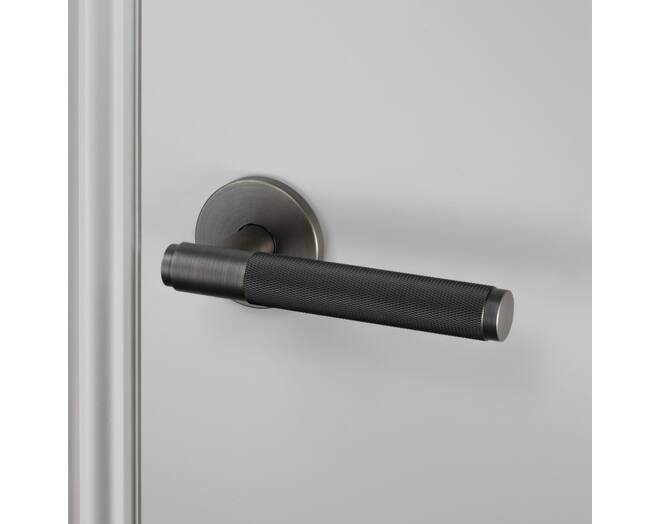 Door Handle Set/Unsprung/Cross/Smoked Bronze