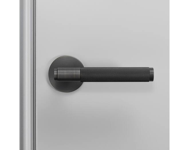 Door Handle Set/Unsprung/Cross/Smoked Bronze