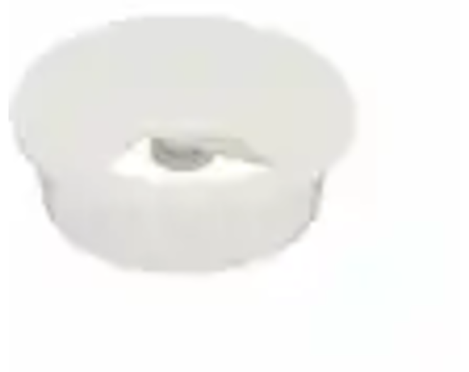 Kabeldoorvoer klep met veer 60mm kunststof wit