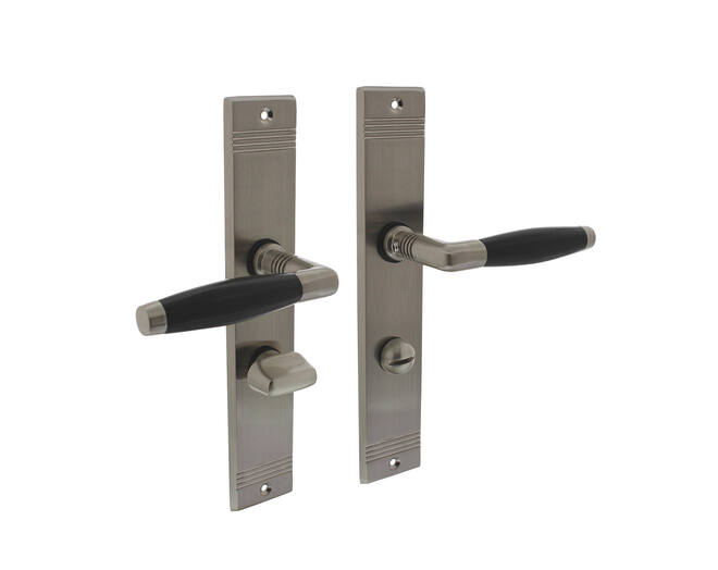 Deurkruk Ton Basic met schild WC63/8mm nikkel mat