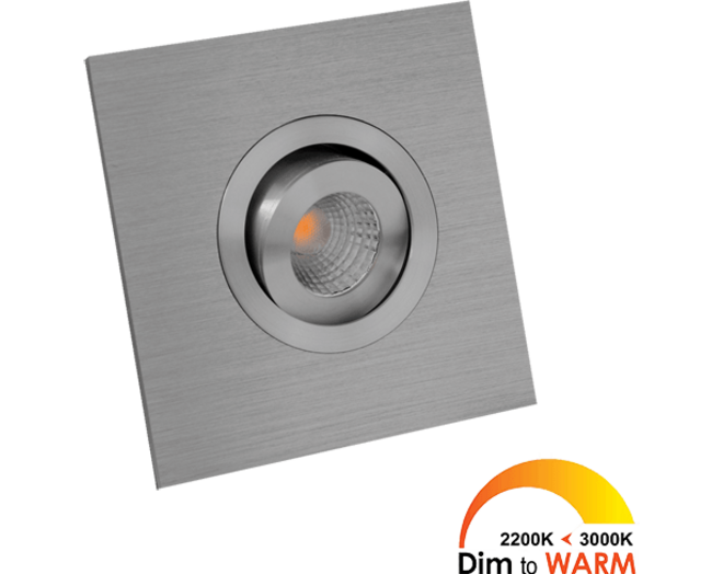 Losse spot Monza vierkant Aluminium DTW 3000K-2200K