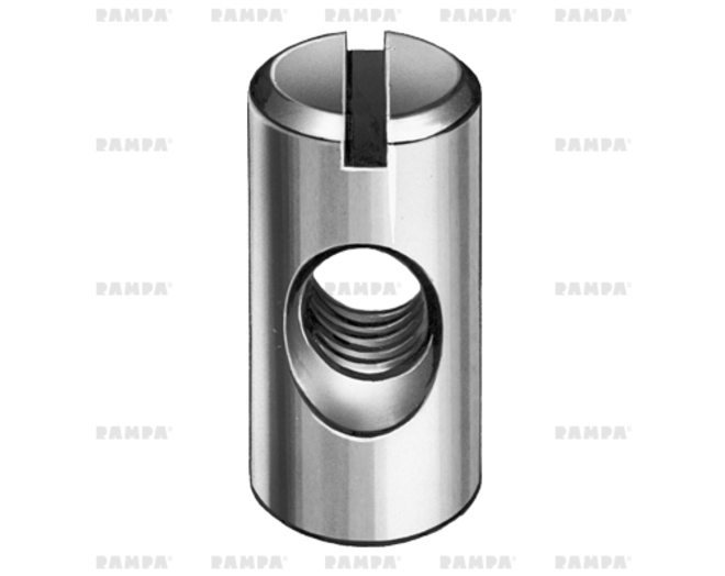 Klobe M8 diameter 12x 18mm lang, verzinkt, gat in het midden