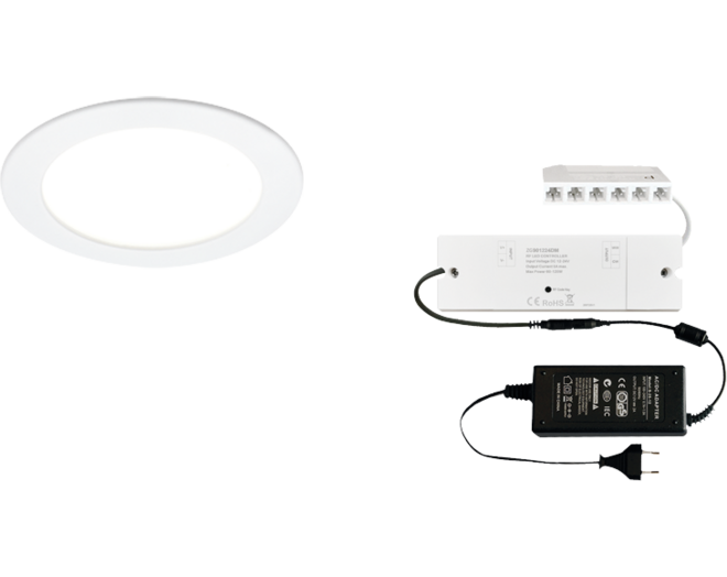 6x Smally XS Plus mat wit 24V+ ZigBee D-Motion + Driver 24W
