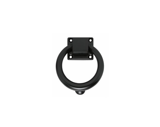 Deurklopper rond 107mm mat zwart