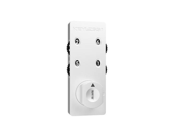 Codeslot KEYLESS1 mat wit 4 wieltjes deurdike 1-32mm