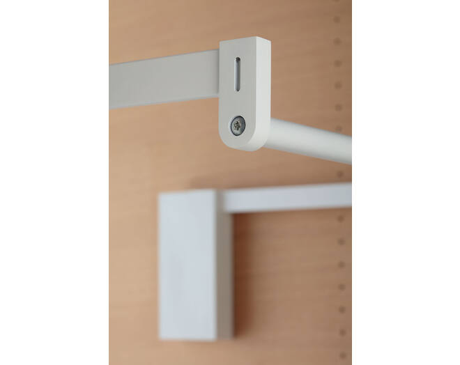 Garderobelift met dubbele soft close 560-950mm wit/wit