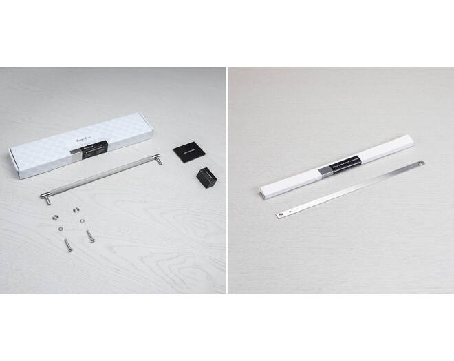 Pull Bar/Plate/Linear/Large 390Mm/Steel (Non US)