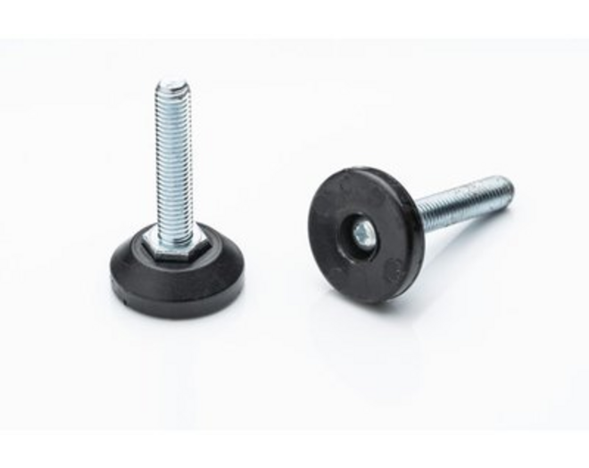 Stelvoet M8x60mm vaste voet 38mm voethoogte inclusief moer