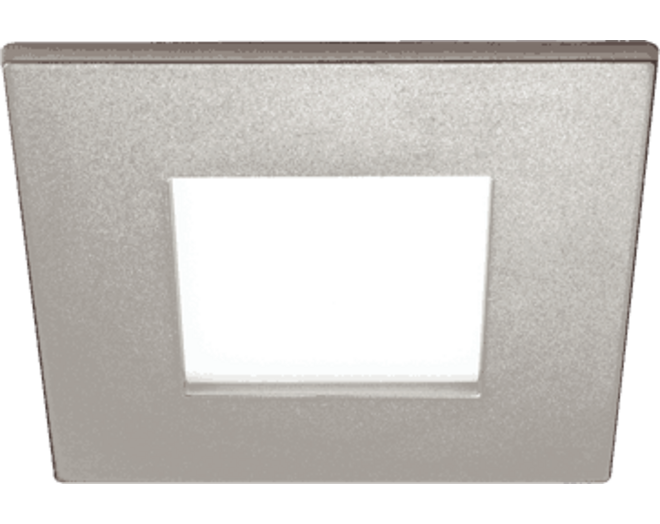 Losse spot Quadrum Titanium-Look 12Vdc/3W- 2700K