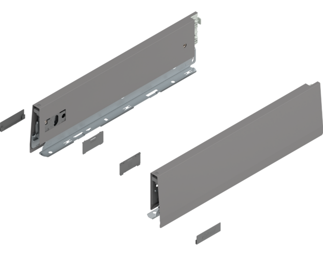 Merivobox zijkant M-hoogte, R+L, 350mm kleur: indium grijs