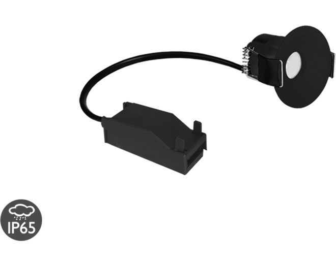 COMO IP65 inbouwspot zwart + Triac driver