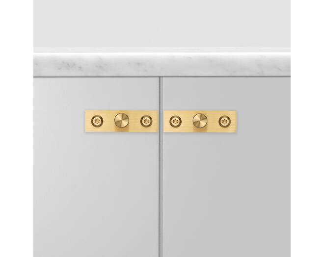 Furniture Knob/Plate/Linear/Set Of 2/Brass