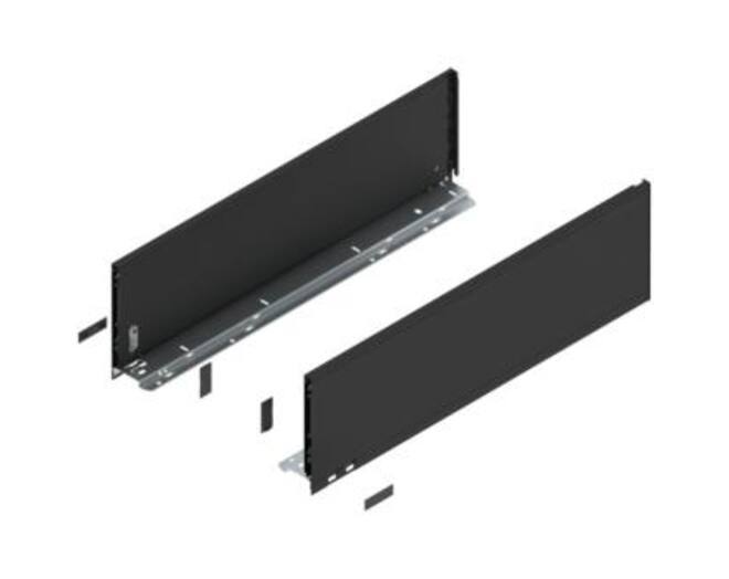 Legrabox ladezijde C 600mm, carbon zwart, hoogte 177mm
