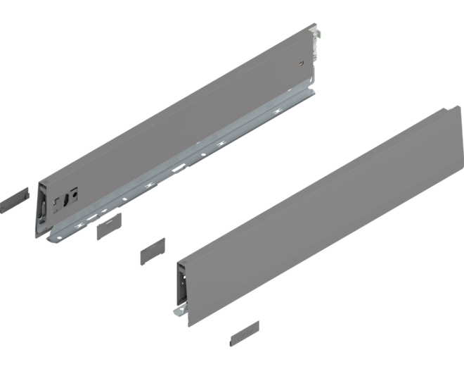 Merivobox zijkant M-hoogte, R+L, 500mm kleur: indium grijs