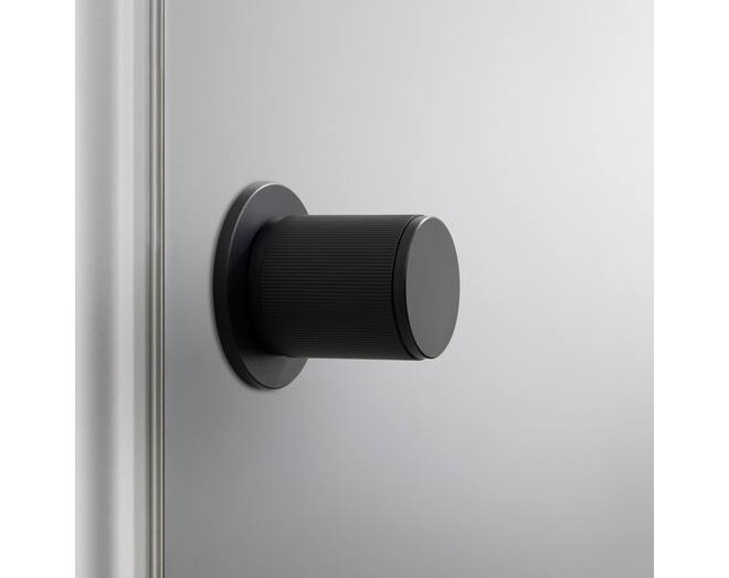 Door Knob Set/Linear/Welders Black