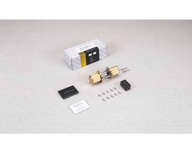 Door Knob Set/Linear/Welders Black