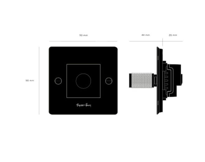 1G Dimmer/100W Led/2 Way/Smoked Bronze