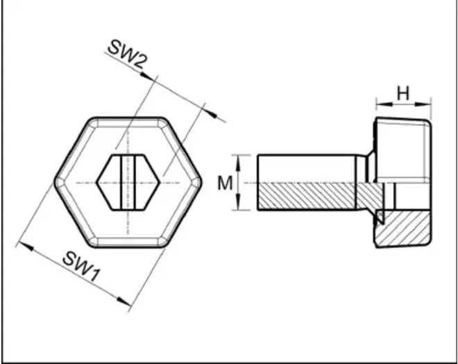 Stelvoeten LS 25/M8x50mm met 45mm draad