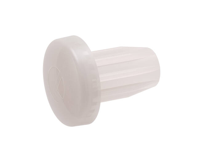 Deurbuffer stift 5mm, schotel 8mm x 2,5mm dik transparant