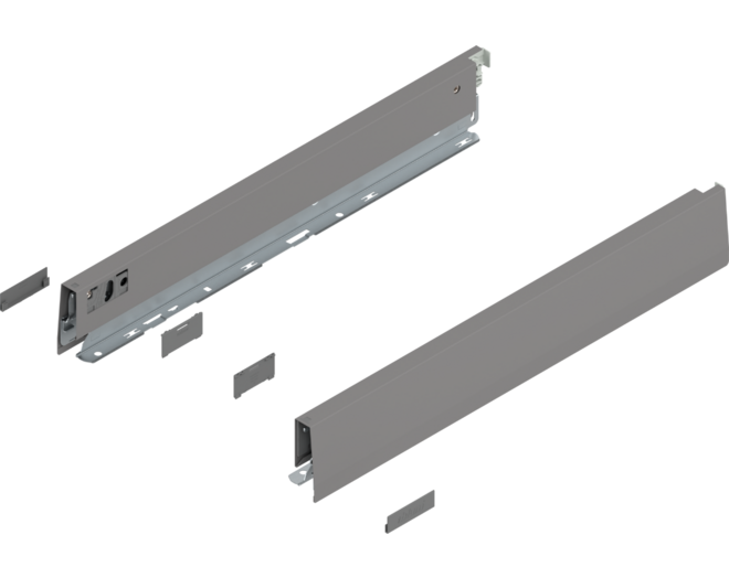 Merivobox zijkant N-hoogte, R+L, 450mm kleur: indium grijs
