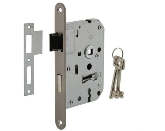 Woningbouw klavier dag- en nachtslot 55 mm rvs geborsteld