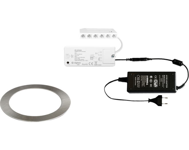5x Smally 24V RVS Look + ZigBee ontvanger + Driver 24W