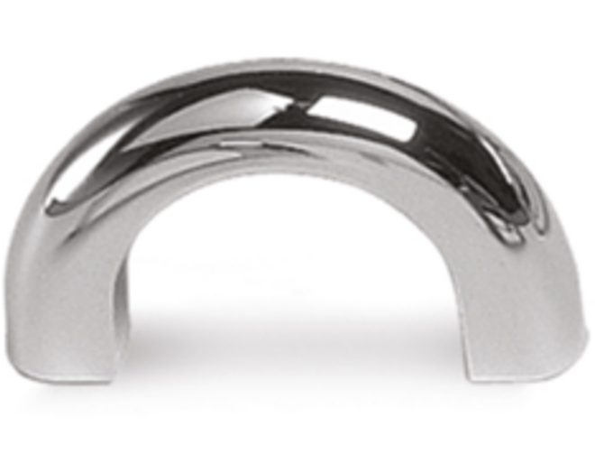 Greep METAL 755 glans chroom 41x9mm wit, hartmaat 32mm