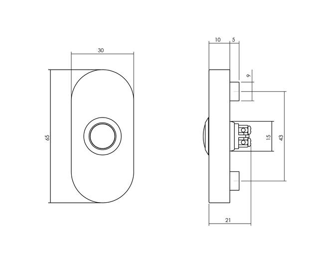 Basis voordeurset SKG3 rond+kerntrekbev. RVS zwart
