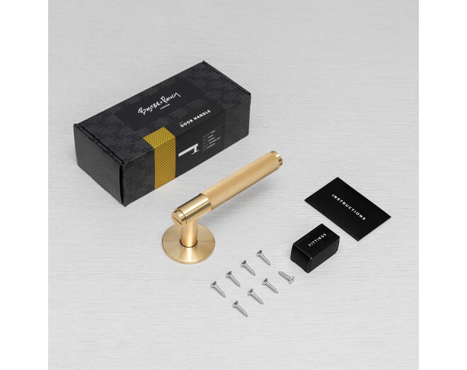 Fixed Door Handle/Single-Sided/Cross/Brass