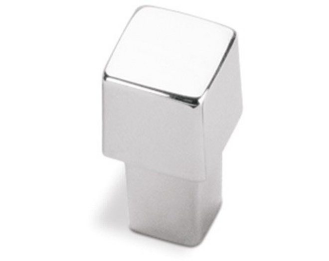 Knop SQAURE glans chroom 12x12mm