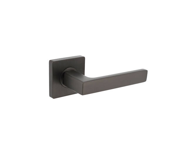 Deurkruk Hera op vierkante rozet 55x55x10 mm antracietgrijs