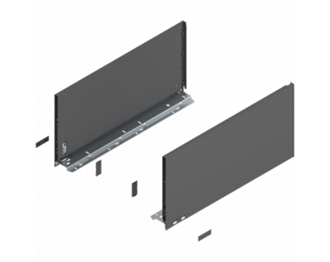 Legrabox ladezijde F, oriongrijs 400mm, hoogte 241mm