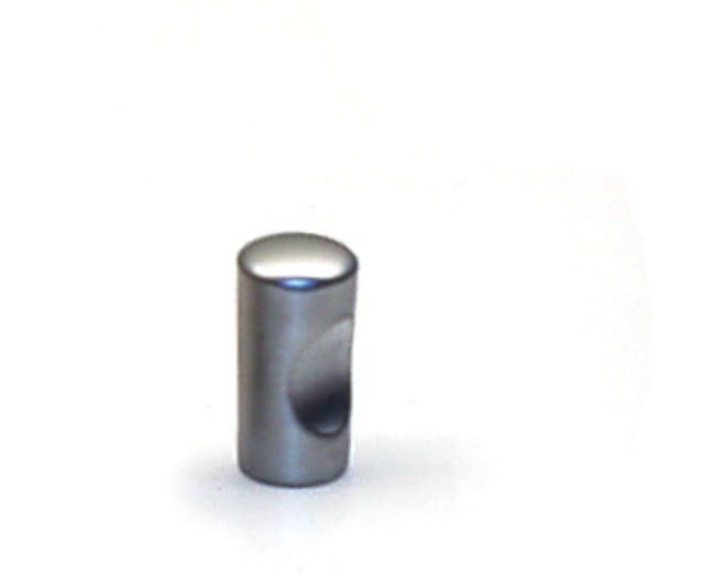 Knop diameter 11mm RVS look met uitsparing, hoogte 25mm