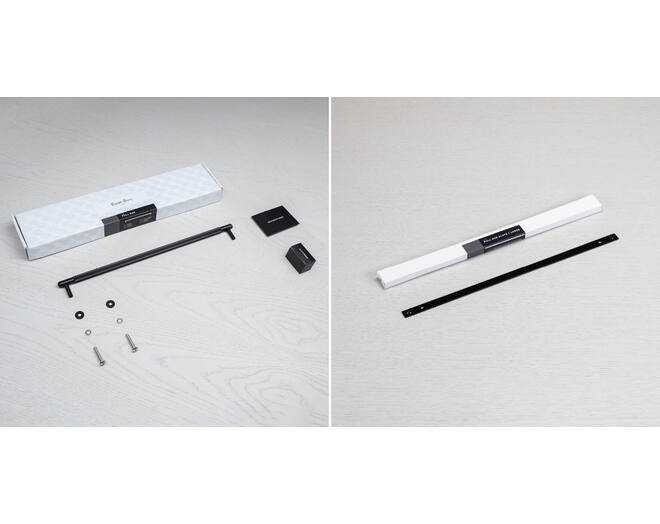 Pull Bar/Plate/Linear/Large 390Mm/Black (Non US)