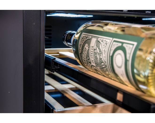 Vinata Wijnklimaatkast Premium, RVS glazen deur, 51 Flessen