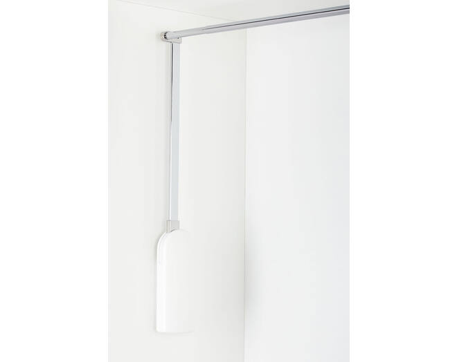 Garderobelift i3 elektrisch 750-1200mm, wit/chroom, 17 kilo