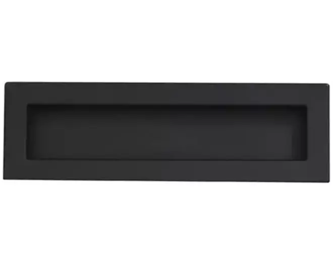Komgreep mat zwart 50x144x160mm, infreesmaat 10x154x41mm