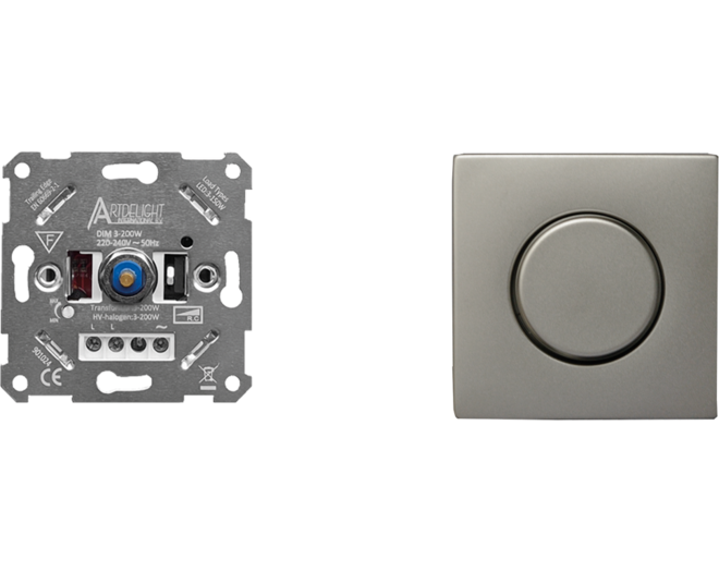 Jung LS900 EDELSTAAL met universele RL-dimmer