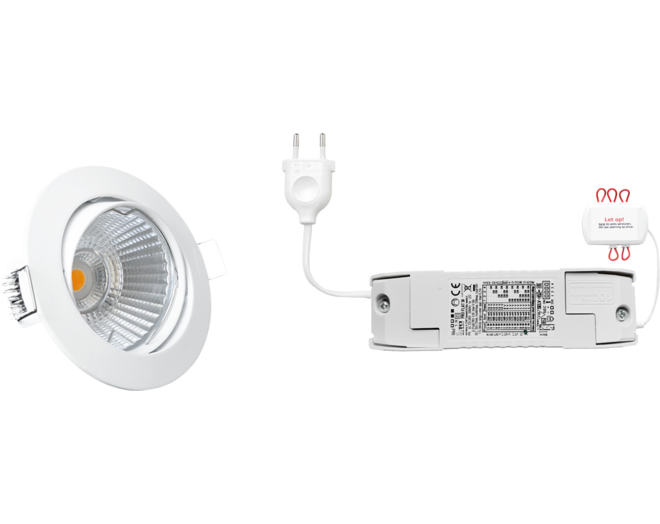 2x  rond wit+2x powerled+2x verl+driver