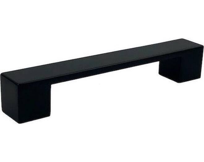 Greep 25x160mm recht,hoekig,zwart nikkel,totale lengte 195mm