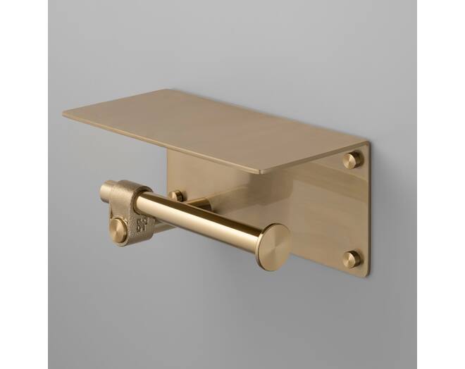 Toilet Roll Holder/w/ Shelf/190Mm/7.5 Inches/Cast