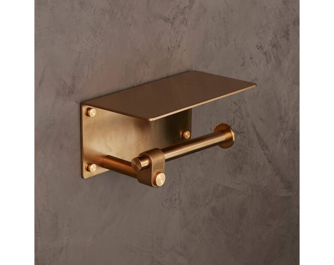 Toilet Roll Holder/w/ Shelf/190Mm/7.5 Inches/Cast