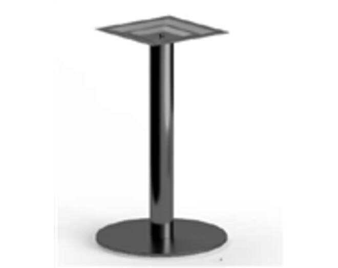 1 koloms tafel rond zwart voet 440mm, zuil 80mm, 730mm