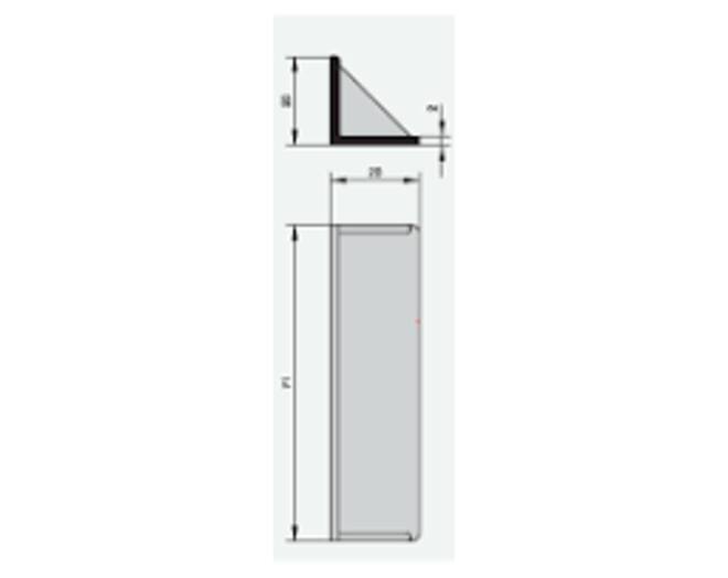 Verbindingshoek 70mm zwart, (niethoeken) VE=1700 stuks