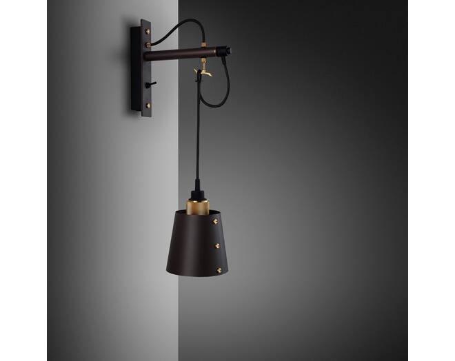 Hooked Wall Small Graphite/Brass