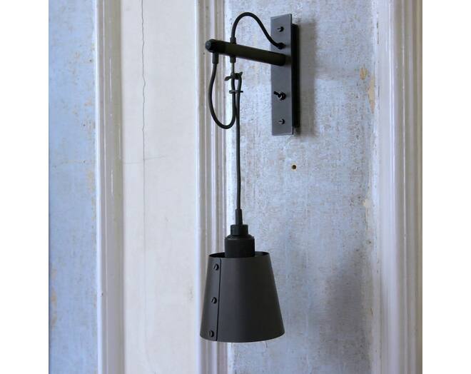 Hooked Wall Small Graphite/Brass
