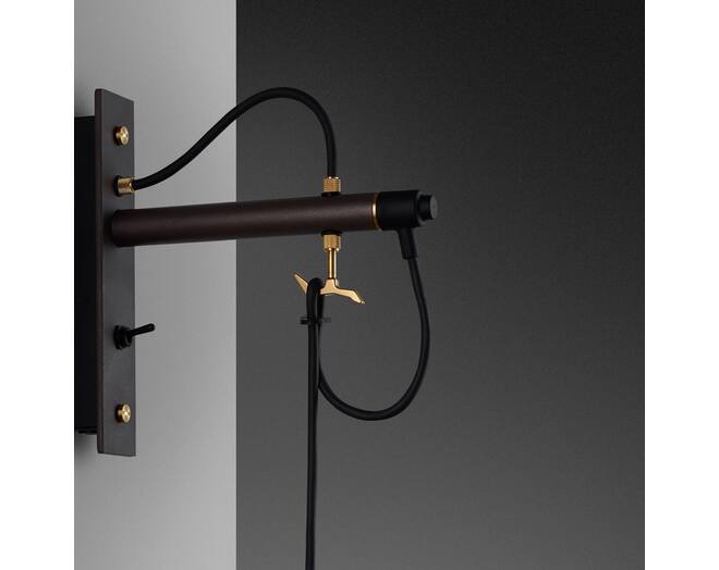 Hooked Wall Small Graphite/Brass