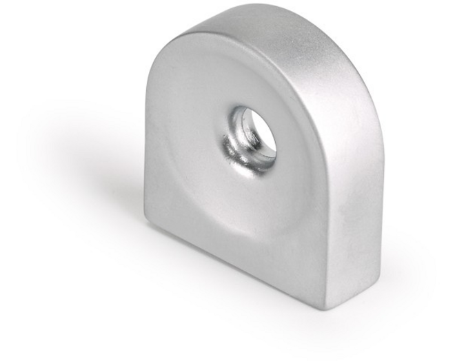 Knop CIRCLE met gat, mat chroom 25x8x27mm