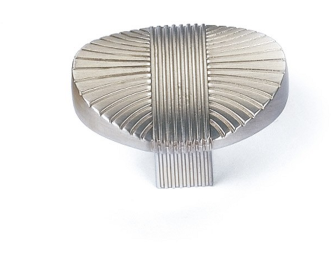 Knop REED nikkel gesatineerd 35x30mm
