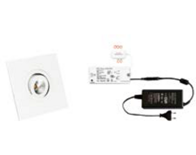 2x Monza vierkant wit +2 x verlengsnoer + MC-Easy + Driver 2